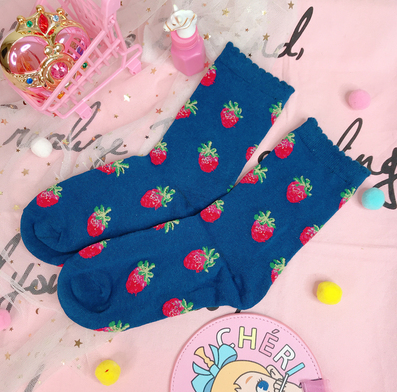 Girl strawberry dreamy beautiful girl moon socks