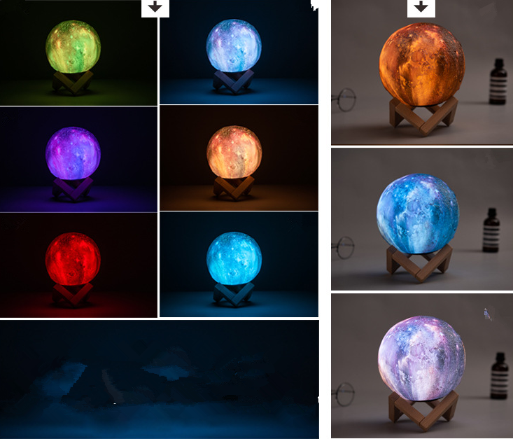 Lampara galaxia diferentes colores