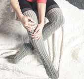 Long tube over the knee pile of socks