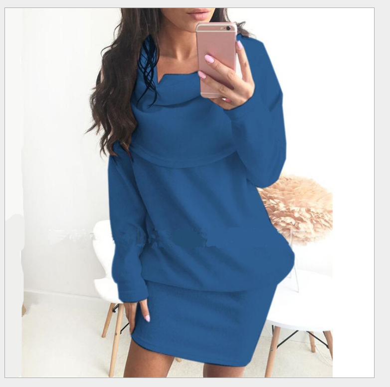 autumn and winter fashion dress popular anti-collar sweater