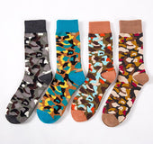 High-rise men's camouflage socks