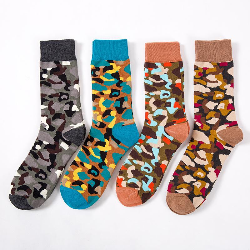 High-rise men's camouflage socks