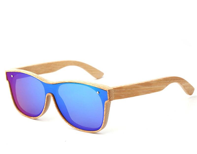 Unisex Full Bamboo Frame Polarized Sunglasses UV400