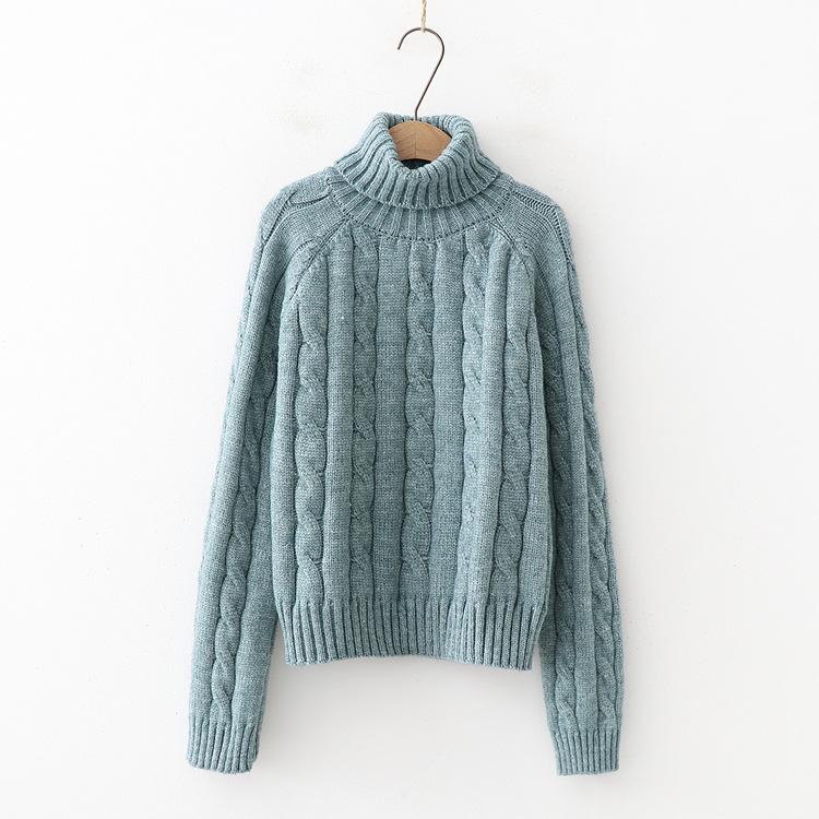 High collar bottoming sweater