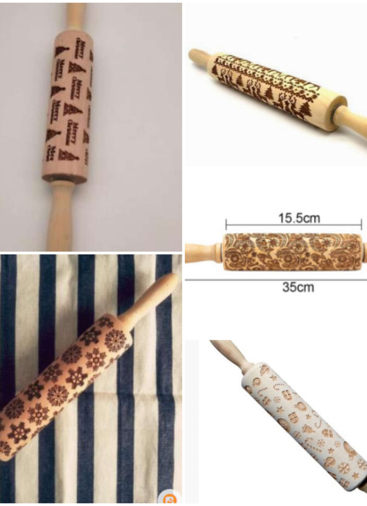 Rolling Pin Christmas Embossing
