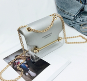 2020 Women Fashion Brand Design Small Square Shoulder Bag Clear Transparent PU Composite Messenger Bags New Female Handbags
