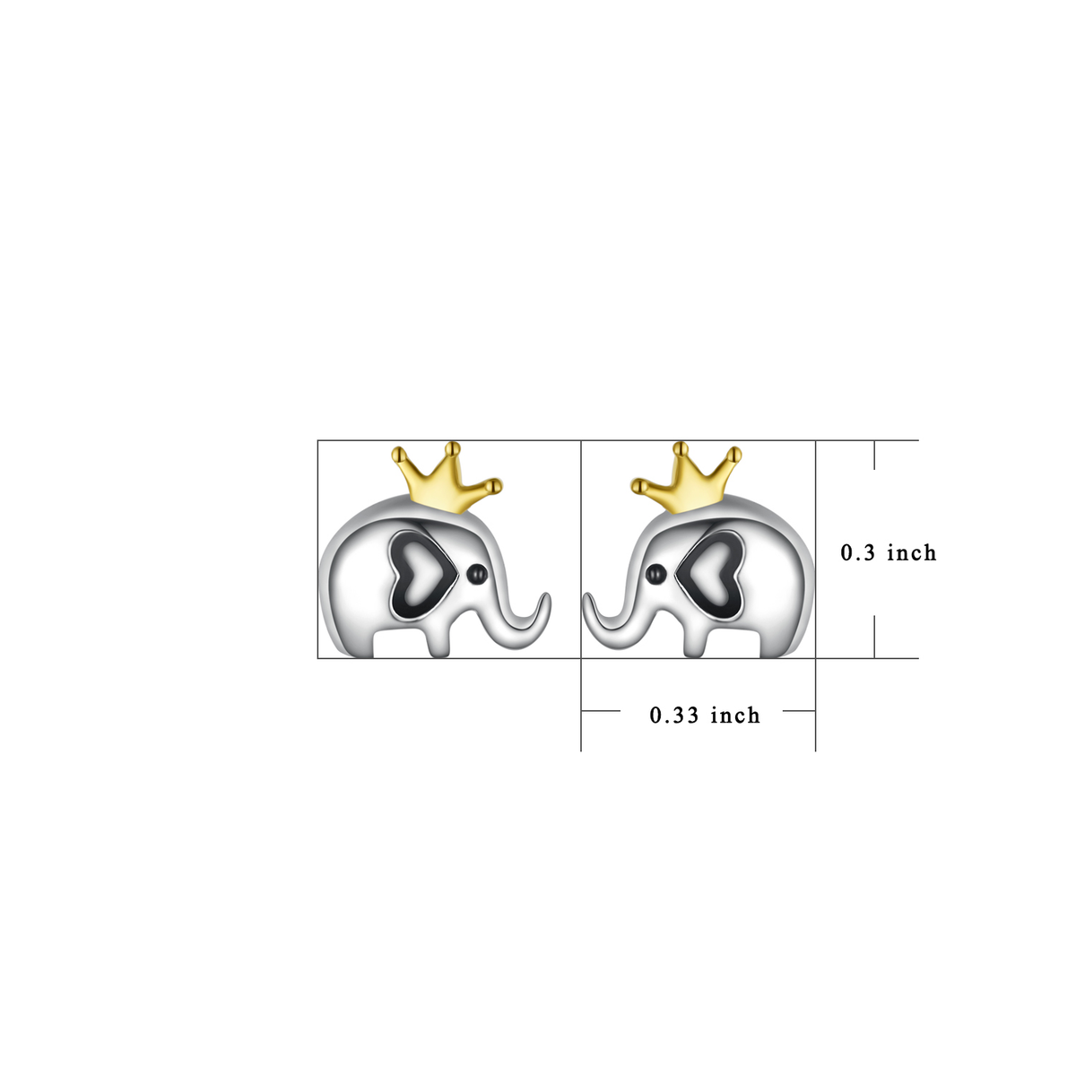 Aretes de Elefante 925 Plata
