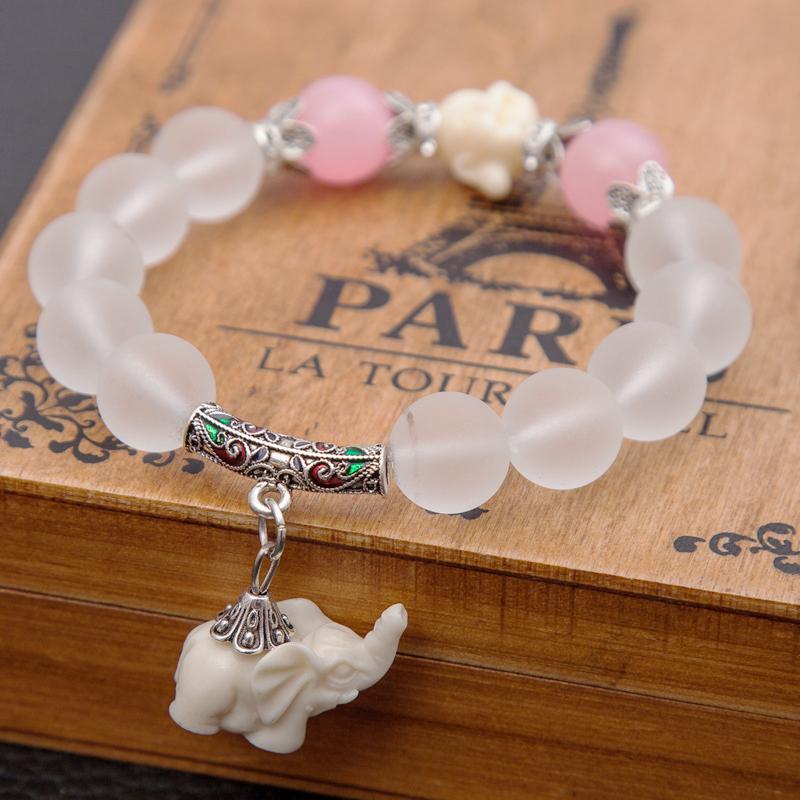 Pulsera elefante cristal