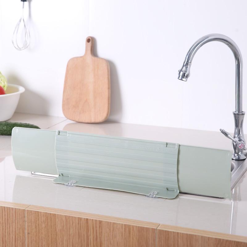Home kitchen sink flaps Creative retractable sink splash guards