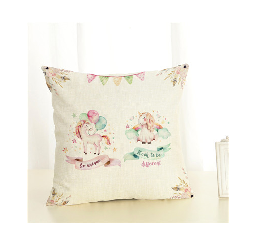 Fashion Pillow Cover Unicorn Pillow Case Cojins / Almofadas 45 Inches x 45 Cm Square Valentines Day Gift Handmade 3D Cushions