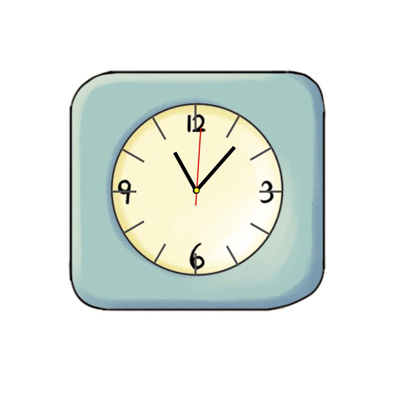 Cartoon second meta-abnormal graffiti clock bedroom living room lovable creative silent clock quartz clock wall clock