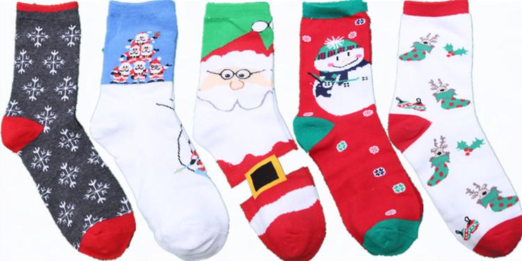 Christmas gift boxed socks elk old man snowflake