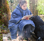 Portable Camping Quilt Warm Camping Sleeping Bag Travel Wearable Cloak