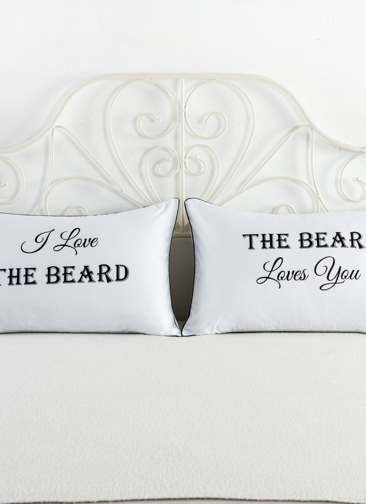 White couple pillowcase