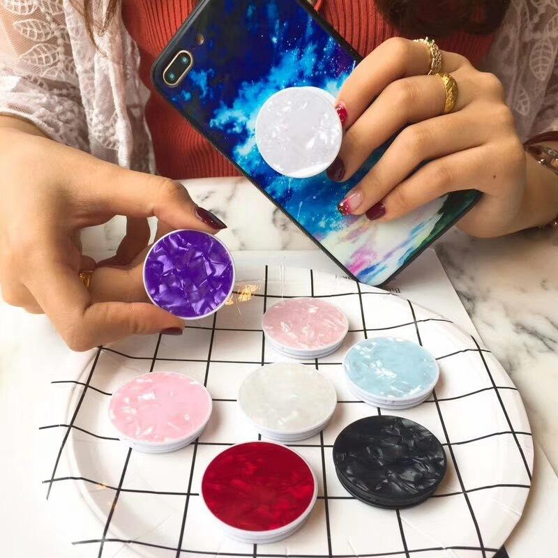 Mobile phone bracket shell pattern cartoon creative universal retractable lazy ring mobile phone shatter-resistant bracket