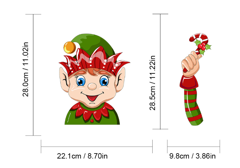 Christmas windshield stickers Santa Claus nice window stickers car wiper sticker featured gift