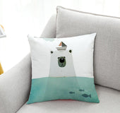 Cute polar bear super goose down car sofa hug pillowcase