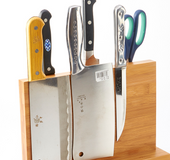 Bamboo Magnetic Knife Holder Kitchen Supplies Wooden Adsorption Magnet Holder Multi-function Kitchen Knife Rack Tool Rack