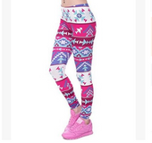 Printed thin pencil feet pants stretch big ladies yoga pants leggings