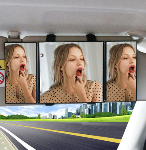 Espejo grande de maquillaje para automovil