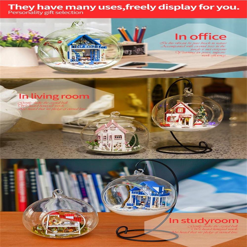 Wooden DIY Miniature House Furniture LED House Decorate Creative Christmas Gifts