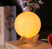 Humidificador De Luna Multifunción USB Con Luz Nocturna